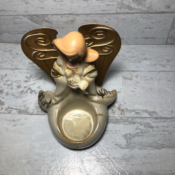 YANKEE CANDLE ANGEL TEA LIGHT/CANDLE HOLDER W/DOVE - Picture 5 of 7